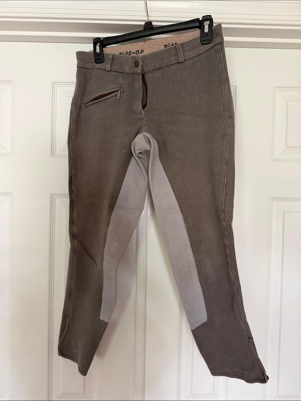Women’s Brown Riding Breeches with Suede Knee Patches